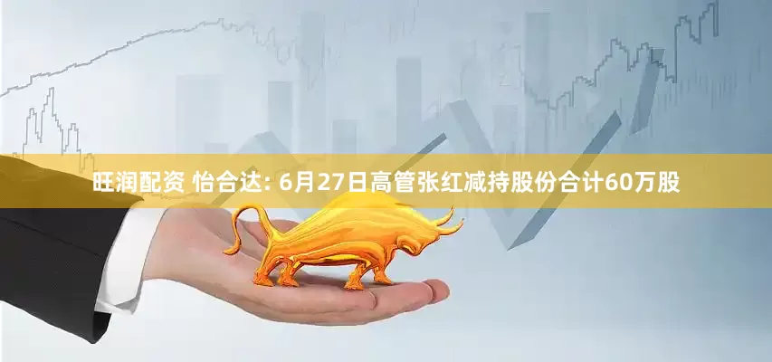 旺润配资 怡合达: 6月27日高管张红减持股份合计60万股