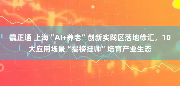 赢正通 上海“AI+养老”创新实践区落地徐汇，10大应用场景“揭榜挂帅”培育产业生态